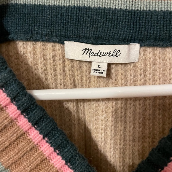 NWT Madewell Wool Tipped Forrest V-Neck Sweater - Picture 6 of 8